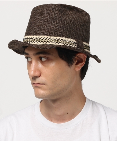 チャイハネ（チャイハネ）の「【チャイハネ】ヘリンボーンハット（ハット・メンズ・ライトブラウン/グレー/ダークブラウン・FREE）」の6枚目の写真