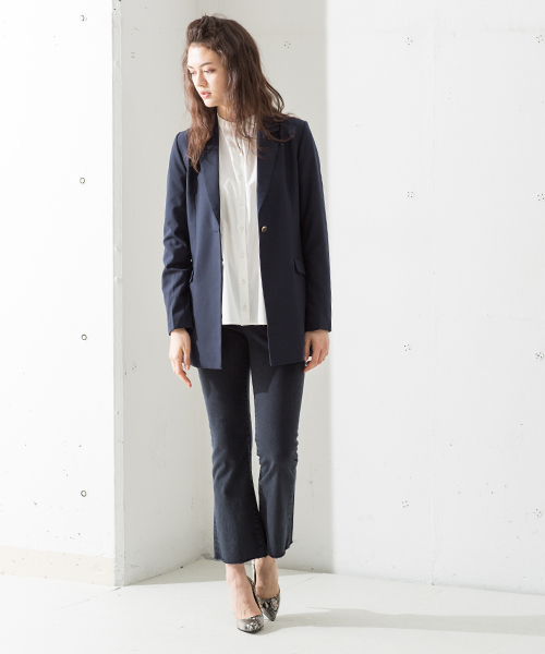 Denime(ドゥニーム)の「ボリュームスリーブシャツ(シャツ/ブラウス・レディース・ブルー/ホワイト・FREE)」の12枚目の写真