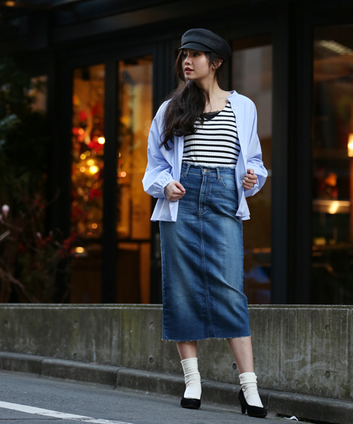 Denime(ドゥニーム)の「ボリュームスリーブシャツ(シャツ/ブラウス・レディース・ブルー/ホワイト・FREE)」の16枚目の写真