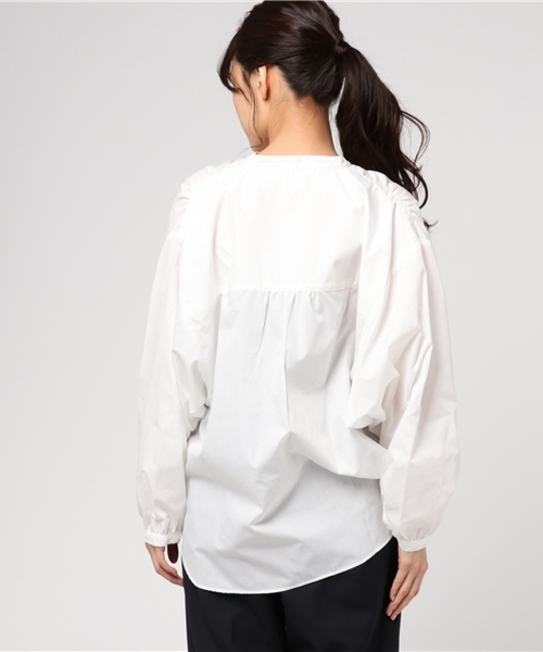 Denime(ドゥニーム)の「ボリュームスリーブシャツ(シャツ/ブラウス・レディース・ブルー/ホワイト・FREE)」の5枚目の写真