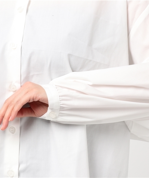 Denime(ドゥニーム)の「ボリュームスリーブシャツ(シャツ/ブラウス・レディース・ブルー/ホワイト・FREE)」の7枚目の写真