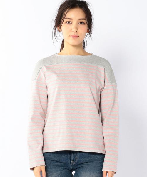 coen(コーエン)の「パネルボーダープルオーバーカットソー(Tシャツ/カットソー・レディース・ネイビー/ホワイト/ピンク/ライトブルー・LARGE/MEDIUM)」の7枚目の写真