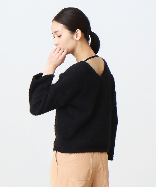 Abahouse Devinette（ドゥヴィネット）の「コットンシャギープルオーバー【BAILA 2017年04月号掲載】（ニット/セーター・レディース・オレンジ系その他/ネイビー・FREE）」の10枚目の写真