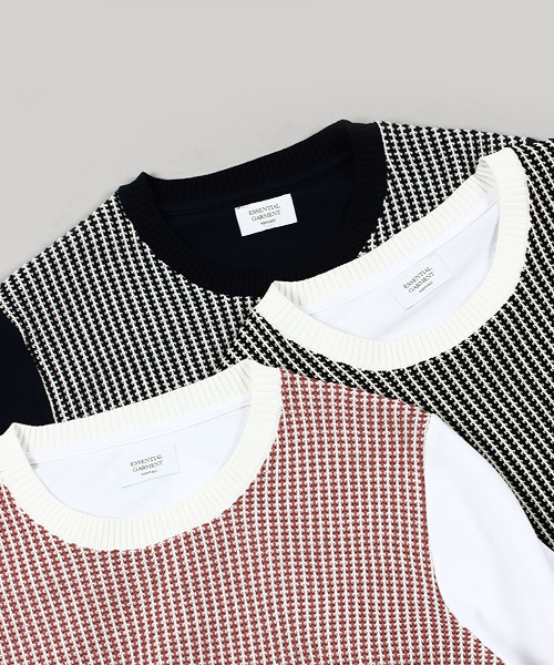 ESSENTIAL GARMENT MEN'S BIGI（エッセンシャルガーメントメンズビギ）の「コンビネーションTシャツ/ニット＆カットソー