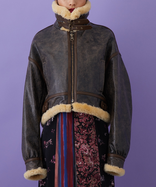 STUDIOUS（ステュディオス）の「アンティークレザービッグブルゾン