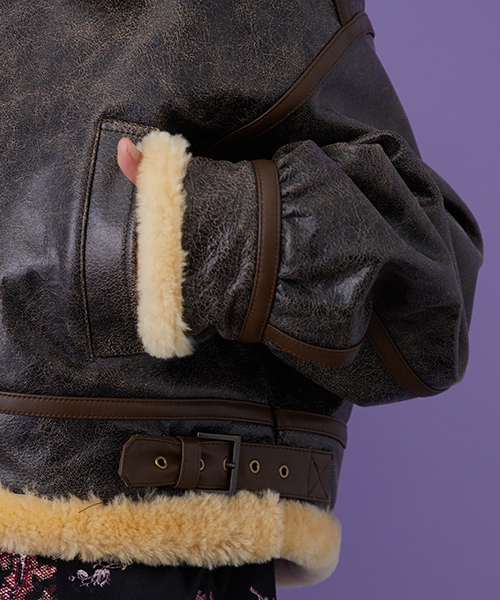 STUDIOUS（ステュディオス）の「アンティークレザービッグブルゾン