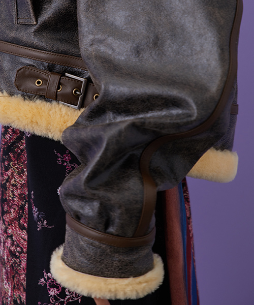 ★本革【STUDIOUS】アンティークレザービッグブルゾン B-3 ☆本革【STUDIOUS】アンティークレザービッグブルゾン B-3 STUDIOUS