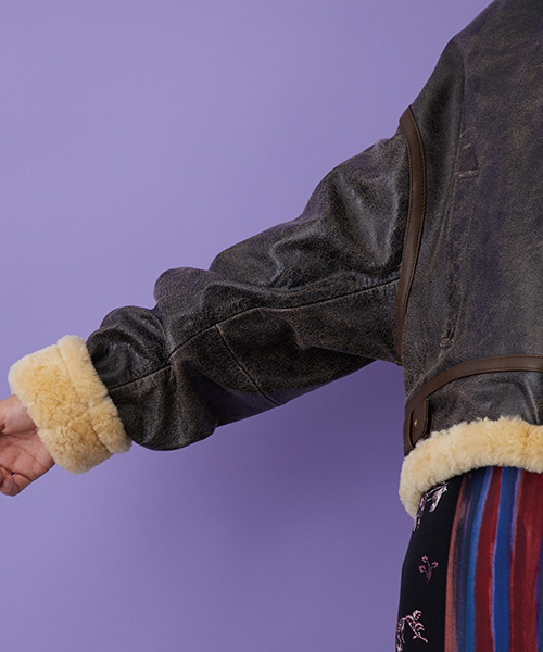 STUDIOUS（ステュディオス）の「アンティークレザービッグブルゾン