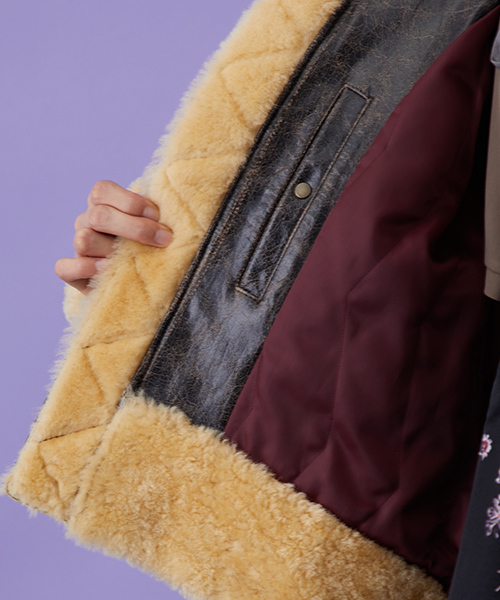 STUDIOUS（ステュディオス）の「アンティークレザービッグブルゾン