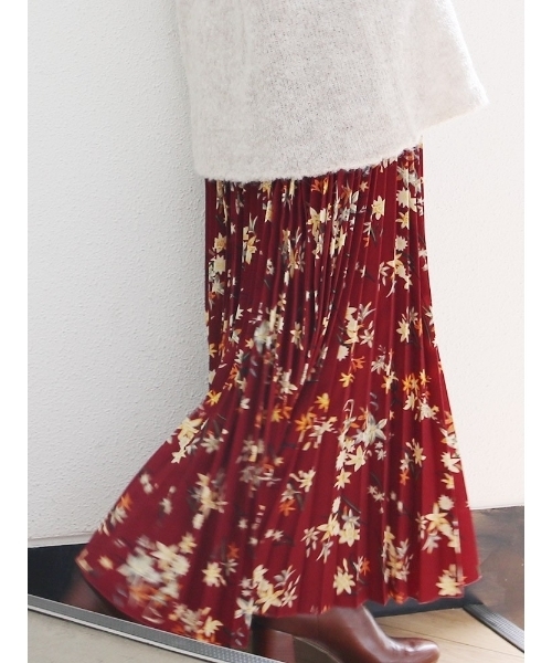 Ungrid アングリッド の フラワープリントプリーツスカート スカート Wear