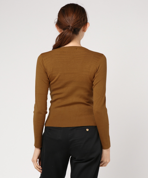 KOBE LETTUCE（コウベレタス）の「ベーシックUネックハイゲージニットトップス/レディース/セーター[C2912]神戸レタス（ニット/セーター・レディース・ブラック系その他/ブラック/グリーン/グレイッシュベージュ/パープル/ブラウン/オフホワイト/マスタード・FREE）」の12枚目の写真