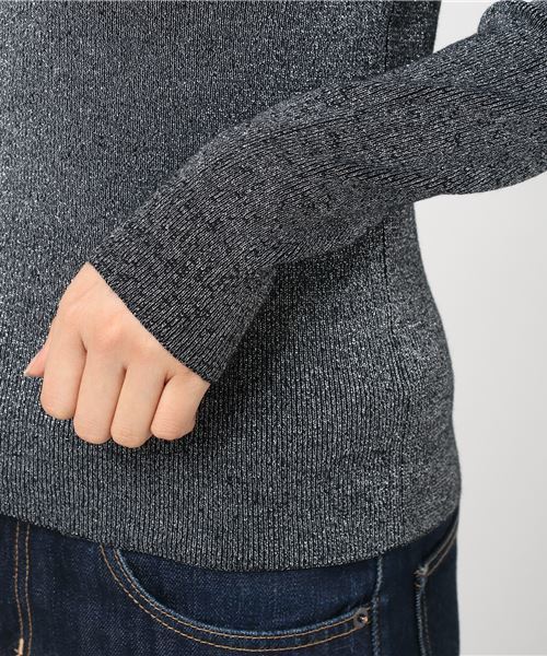 KOBE LETTUCE（コウベレタス）の「ベーシックUネックハイゲージニットトップス/レディース/セーター[C2912]神戸レタス（ニット/セーター・レディース・ブラック系その他/ブラック/グリーン/グレイッシュベージュ/パープル/ブラウン/オフホワイト/マスタード・FREE）」の11枚目の写真