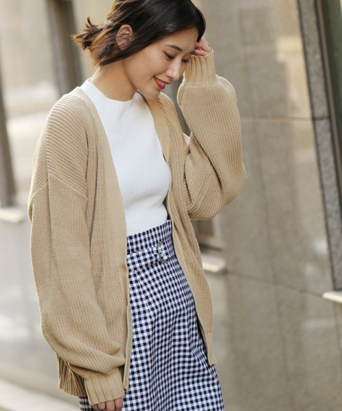 laboratory work（ラボラトリーワーク）の「アゼベルトつきカーデ（カーディガン/ボレロ・レディース・オフホワイト/ベージュ/インディゴブルー・MEDIUM）」の11枚目の写真