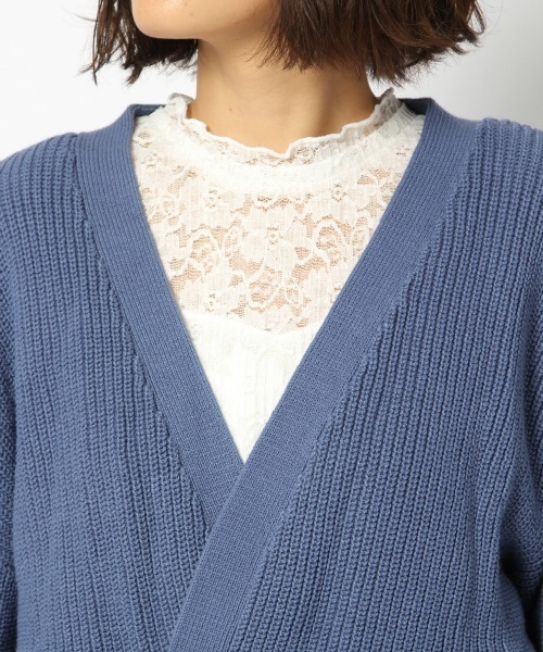 laboratory work（ラボラトリーワーク）の「アゼベルトつきカーデ（カーディガン/ボレロ・レディース・オフホワイト/ベージュ/インディゴブルー・MEDIUM）」の22枚目の写真