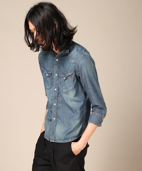 NANO universe（ナノユニバース）の「別注エアーデニムウェスタンシャツ 7/S（シャツ/ブラウス・メンズ・サックスブルー/ブルー/インディゴブルー/その他1・MEDIUM/LARGE/SMALL）」の5枚目の写真