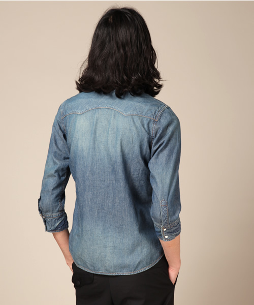 NANO universe（ナノユニバース）の「別注エアーデニムウェスタンシャツ 7/S（シャツ/ブラウス・メンズ・サックスブルー/ブルー/インディゴブルー/その他1・MEDIUM/LARGE/SMALL）」の6枚目の写真