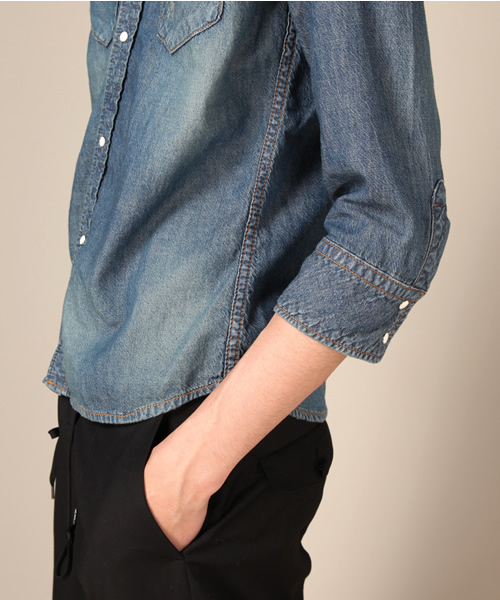 NANO universe（ナノユニバース）の「別注エアーデニムウェスタンシャツ 7/S（シャツ/ブラウス・メンズ・サックスブルー/ブルー/インディゴブルー/その他1・MEDIUM/LARGE/SMALL）」の8枚目の写真