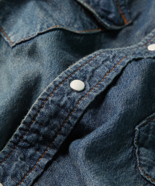 NANO universe（ナノユニバース）の「別注エアーデニムウェスタンシャツ 7/S（シャツ/ブラウス・メンズ・サックスブルー/ブルー/インディゴブルー/その他1・MEDIUM/LARGE/SMALL）」の9枚目の写真