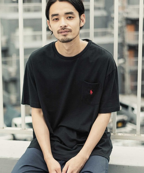 POLO RALPH LAUREN�i�|�������t���[�����j�́uRalph Lauren/�|�� �����t���[���� �����|�C���g���S �N���V�b�N�R�b�g�� �J�b�g�\�[�iT�V���c/�J�b�g�\�[�j�v�b�u���b�N