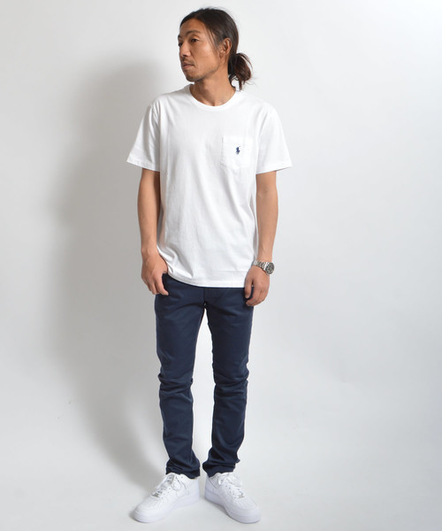 POLO RALPH LAUREN(ポロ ラルフ ローレン)の「Ralph Lauren/ポロ ラルフローレン ワンポイントロゴ クラシックコットン カットソー(Tシャツ/カットソー・メンズ・ブラック/ホワイト/ネイビー・M/L/S/XL)」の9枚目の写真
