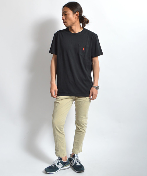 POLO RALPH LAUREN(ポロ ラルフ ローレン)の「Ralph Lauren/ポロ ラルフローレン ワンポイントロゴ クラシックコットン カットソー(Tシャツ/カットソー・メンズ・ブラック/ホワイト/ネイビー・M/L/S/XL)」の11枚目の写真