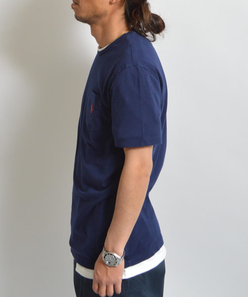 POLO RALPH LAUREN(ポロ ラルフ ローレン)の「Ralph Lauren/ポロ ラルフローレン ワンポイントロゴ クラシックコットン カットソー(Tシャツ/カットソー・メンズ・ブラック/ホワイト/ネイビー・M/L/S/XL)」の16枚目の写真