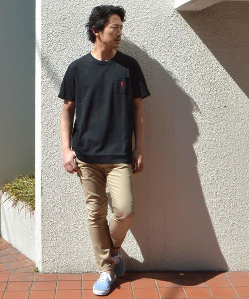 POLO RALPH LAUREN(ポロ ラルフ ローレン)の「Ralph Lauren/ポロ ラルフローレン ワンポイントロゴ クラシックコットン カットソー(Tシャツ/カットソー・メンズ・ブラック/ホワイト/ネイビー・M/L/S/XL)」の19枚目の写真