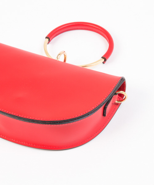 qualite（カリテ）の「【Maison Vincent】Ring bag（ハンドバッグ・レディース・ブラウン/レッド・フリー）」の6枚目の写真