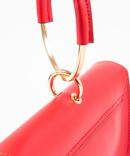 qualite（カリテ）の「【Maison Vincent】Ring bag（ハンドバッグ・レディース・ブラウン/レッド・フリー）」の7枚目の写真