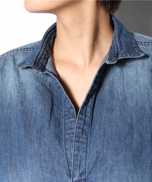 SHIPS for women（シップスフォーウィメン）の「liflattie:スキッパーチュニック（ワンピース・レディース・ブルー/ロイヤルブルー・ONE SIZE）」の7枚目の写真