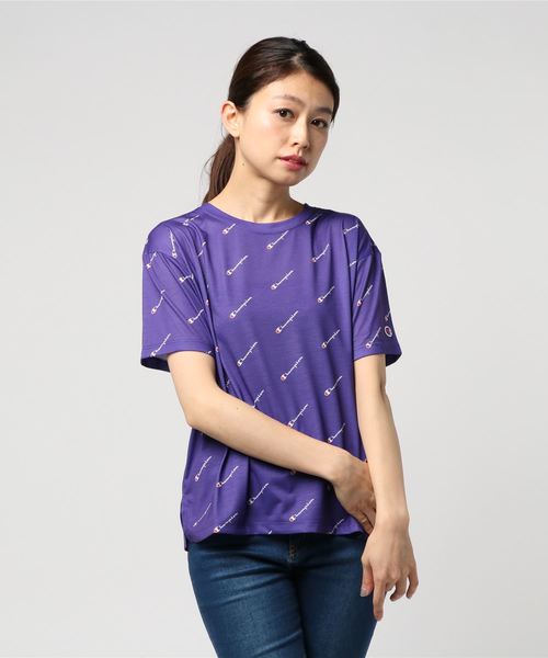 Champion(チャンピオン)の「【Champion/チャンピオン】レディース Tシャツ(Tシャツ/カットソー・レディース・パープル/ネイビー/ブルー/イエロー系その他3・MEDIUM/LARGE)」の3枚目の写真