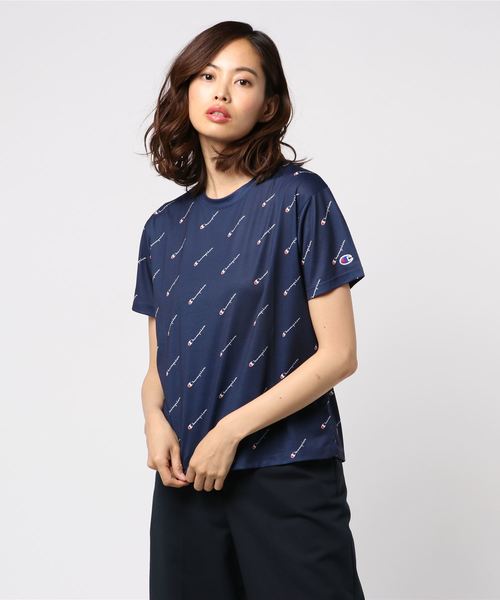 Champion(チャンピオン)の「【Champion/チャンピオン】レディース Tシャツ(Tシャツ/カットソー・レディース・パープル/ネイビー/ブルー/イエロー系その他3・MEDIUM/LARGE)」の1枚目の写真