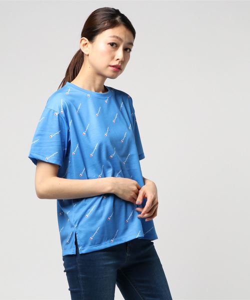 Champion(チャンピオン)の「【Champion/チャンピオン】レディース Tシャツ(Tシャツ/カットソー・レディース・パープル/ネイビー/ブルー/イエロー系その他3・MEDIUM/LARGE)」の2枚目の写真