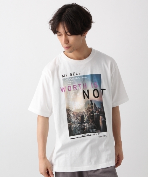 RAGEBLUE（レイジブルー）の「20プリントTシャツ/795904（Tシャツ/カットソー・メンズ・ホワイト/オフホワイト/ブラック/グレー系その他/その他8/その他4・MEDIUM/SMALL/LARGE/X-LARGE）」の3枚目の写真