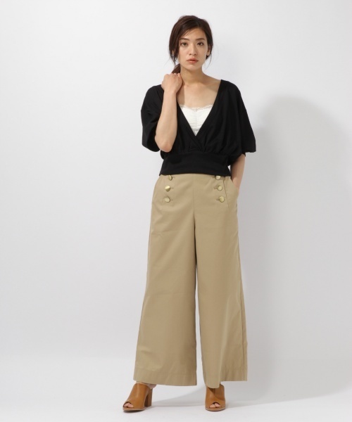 laboratory work（ラボラトリーワーク）の「2wayカシュクールプルオーバー（Tシャツ/カットソー・レディース・ホワイト/ブラック/ダークオレンジ・MEDIUM）」の15枚目の写真