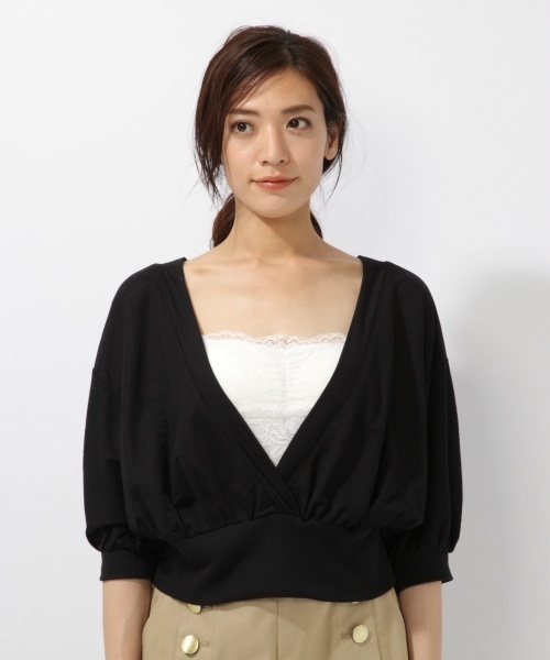 laboratory work（ラボラトリーワーク）の「2wayカシュクールプルオーバー（Tシャツ/カットソー・レディース・ホワイト/ブラック/ダークオレンジ・MEDIUM）」の14枚目の写真