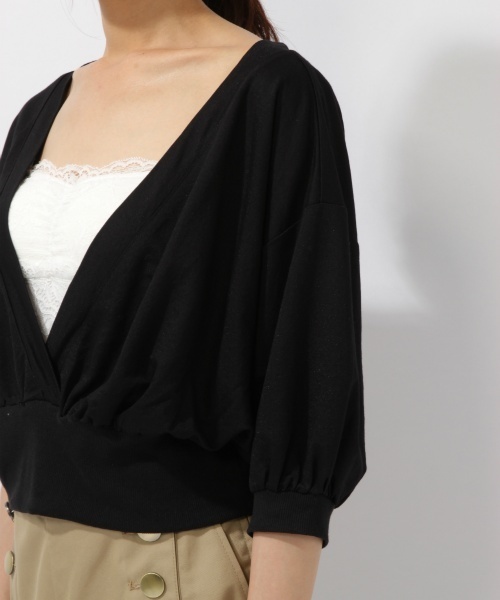 laboratory work（ラボラトリーワーク）の「2wayカシュクールプルオーバー（Tシャツ/カットソー・レディース・ホワイト/ブラック/ダークオレンジ・MEDIUM）」の9枚目の写真