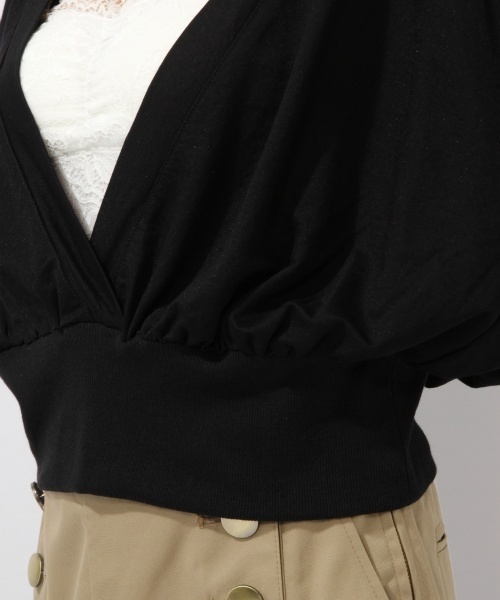 laboratory work（ラボラトリーワーク）の「2wayカシュクールプルオーバー（Tシャツ/カットソー・レディース・ホワイト/ブラック/ダークオレンジ・MEDIUM）」の7枚目の写真