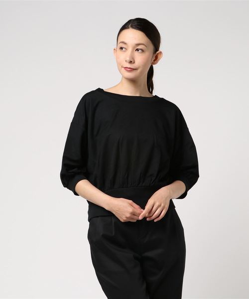 laboratory work（ラボラトリーワーク）の「2wayカシュクールプルオーバー（Tシャツ/カットソー・レディース・ホワイト/ブラック/ダークオレンジ・MEDIUM）」の6枚目の写真