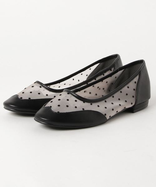 WEGO（ウィゴー）の「DISPARK/ドットシアーパンプス（パンプス・レディース・ブラック/ベージュ・LARGE/MEDIUM）」の5枚目の写真
