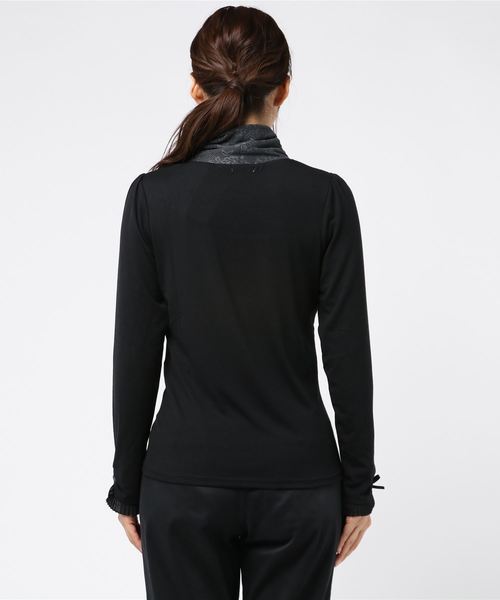 axes femme（アクシーズファム）の「プリーツ使いタートルインナー（Tシャツ/カットソー・レディース・ブラック/ブルーグリーン/ワイン/キナリ・MEDIUM）」の6枚目の写真