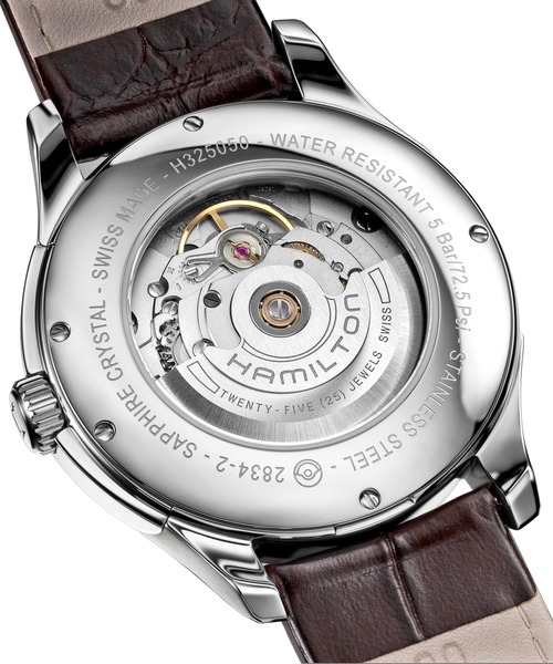 HAMILTON（ハミルトン）の「HAMILTON [ハミルトン] 腕時計 Jazzmaster （ジャズマスター） Day Date オート 自動巻き 40MM ホワイト×ブラウン（アナログ腕時計・メンズ・ホワイト・FREE）」の8枚目の写真