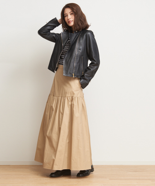 Abahouse Devinette（ドゥヴィネット）の「ギャザーマキシスカート（スカート・レディース・ベージュ/カーキ・38/36）」の3枚目の写真