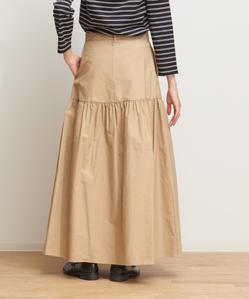 Abahouse Devinette（ドゥヴィネット）の「ギャザーマキシスカート（スカート・レディース・ベージュ/カーキ・38/36）」の6枚目の写真