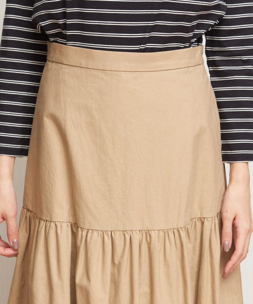 Abahouse Devinette（ドゥヴィネット）の「ギャザーマキシスカート（スカート・レディース・ベージュ/カーキ・38/36）」の8枚目の写真