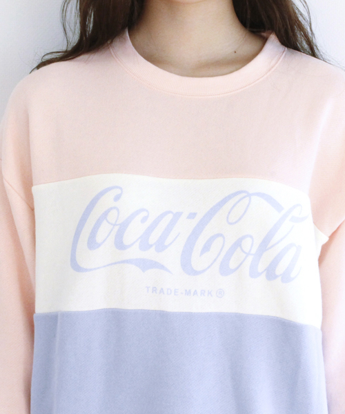 WEGO（ウィゴー）の「WEGO/Coca-Colaスウェット（スウェット・レディース・ブルー/ライトピンク・FREE）」の6枚目の写真