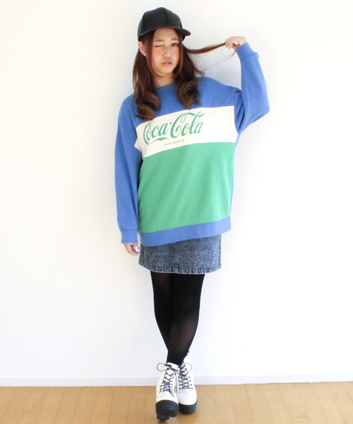 WEGO（ウィゴー）の「WEGO/Coca-Colaスウェット（スウェット・レディース・ブルー/ライトピンク・FREE）」の9枚目の写真