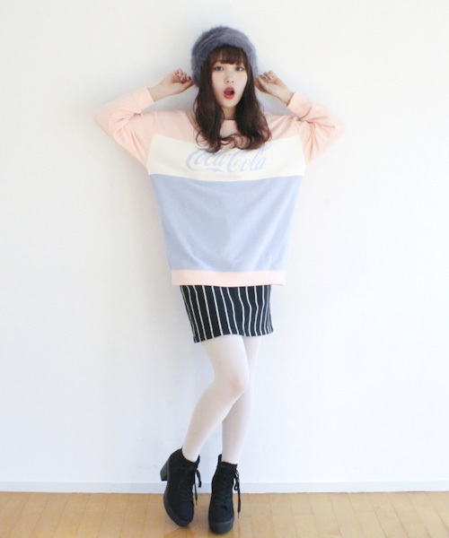 WEGO（ウィゴー）の「WEGO/Coca-Colaスウェット（スウェット・レディース・ブルー/ライトピンク・FREE）」の10枚目の写真