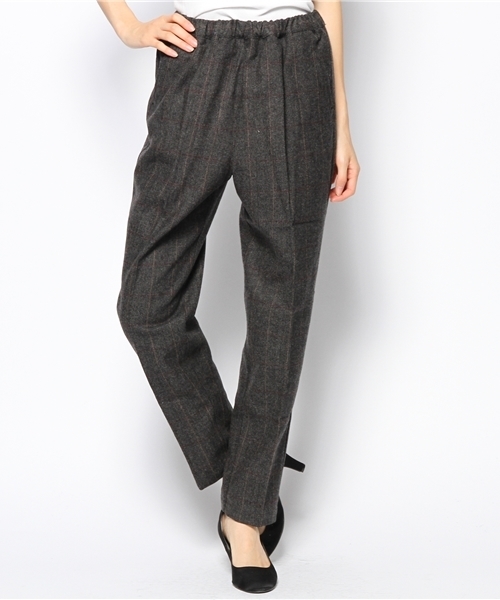 Kastane（カスタネ）の「【Kastane】ウールチェックイージーテーパードPT（スラックス・レディース・チャコールグレー/ダークグリーン・FREE）」の10枚目の写真