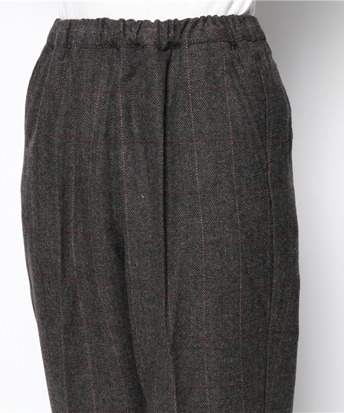 Kastane（カスタネ）の「【Kastane】ウールチェックイージーテーパードPT（スラックス・レディース・チャコールグレー/ダークグリーン・FREE）」の5枚目の写真